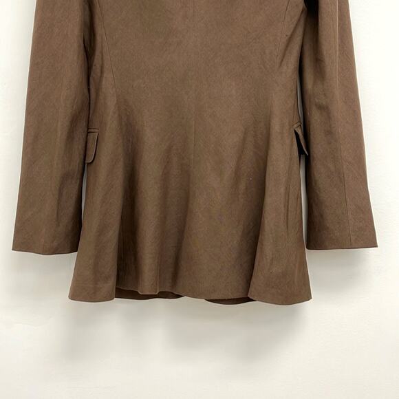 Emporio Armani 100% Linen Single Button Long Blazer Structured Italy - EU 42 - Picture 11 of 12